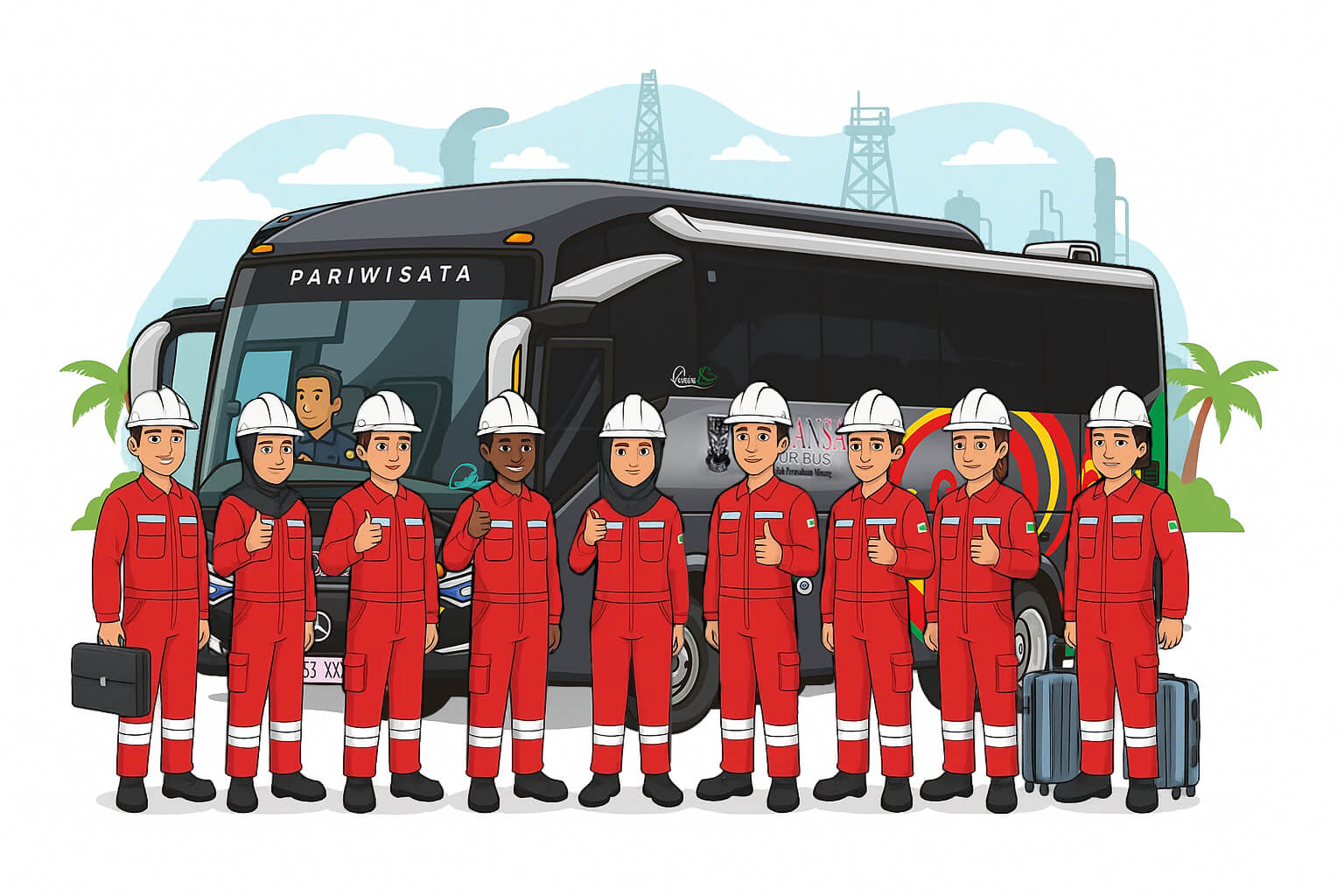 charter bus pariwisata
